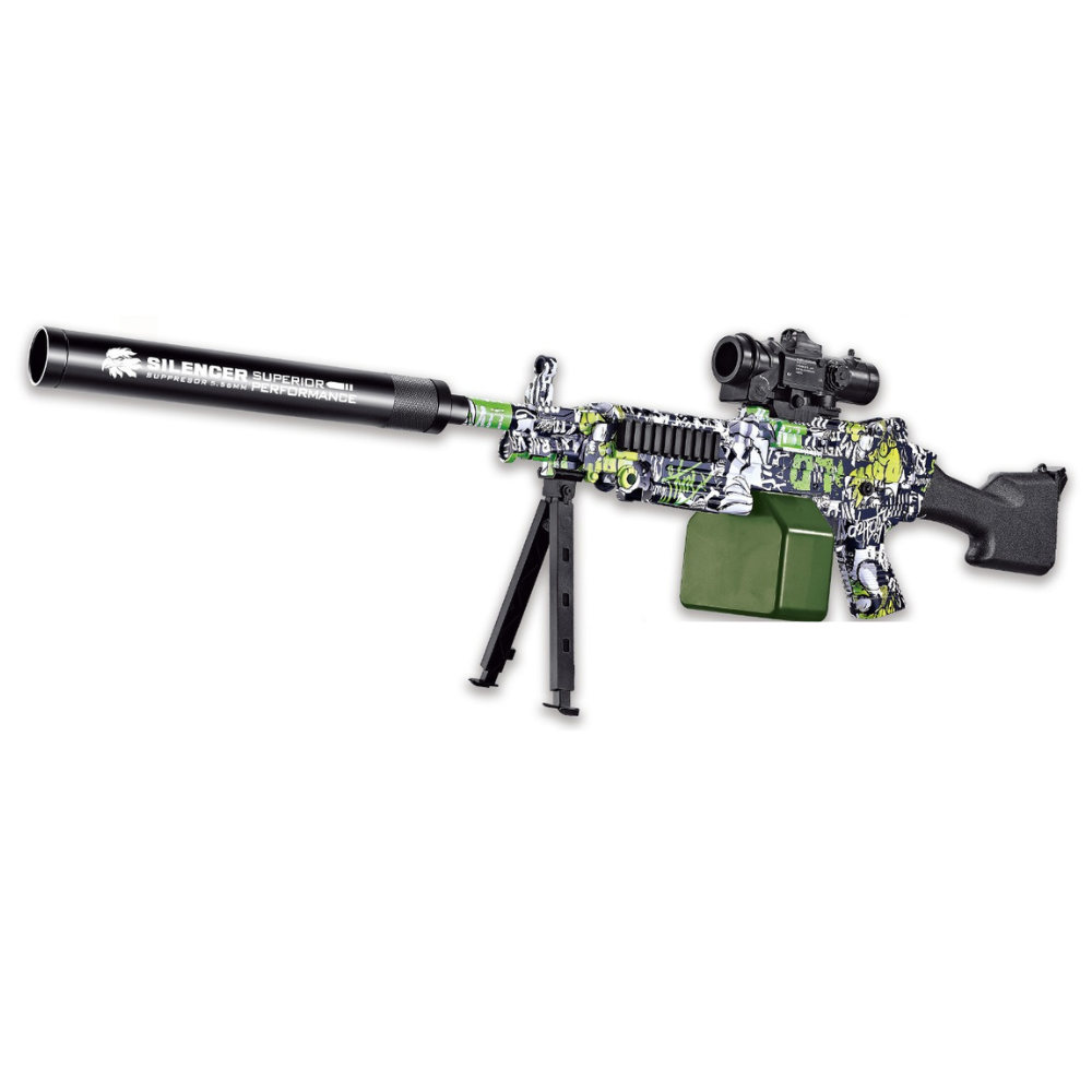 M249 Mini Rood - Elektrisch gelblastergeweer