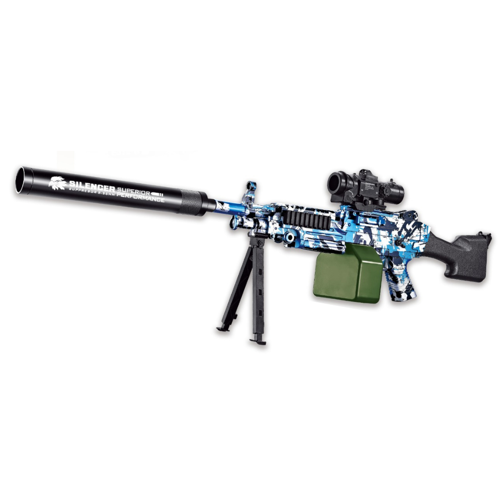 M249 Mini Rood - Elektrisch gelblastergeweer