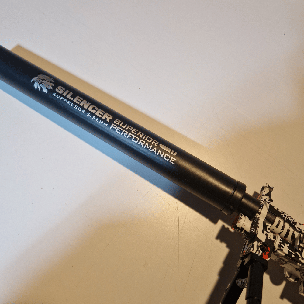 M249 Mini Rood - Elektrisch gelblastergeweer