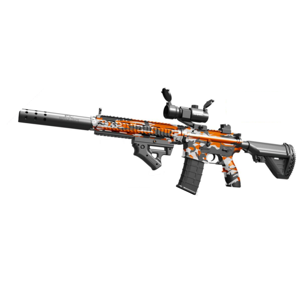 M4 Assault Orange - Elektrisk Gelblaster Gevær