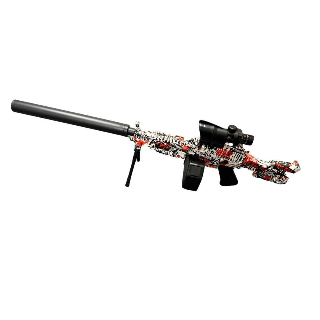 M249 Mini Rød - Elektrisk Gelblaster Gevær